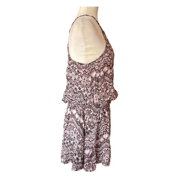 Free People Simone Batik Print Halter Mini Dress SZ S Boho Festival - Picture 6 of 10
